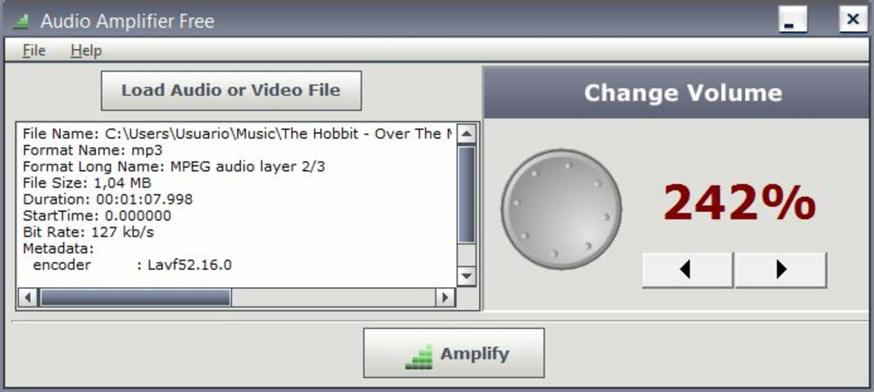 Audio Amplifier 2.2.1 for Windows Screenshot 1