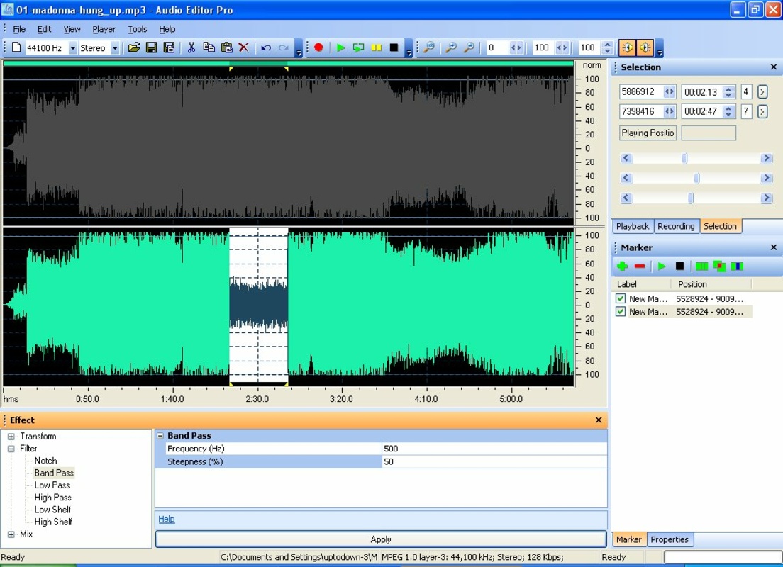 Audio Editor 2.70 for Windows Screenshot 2