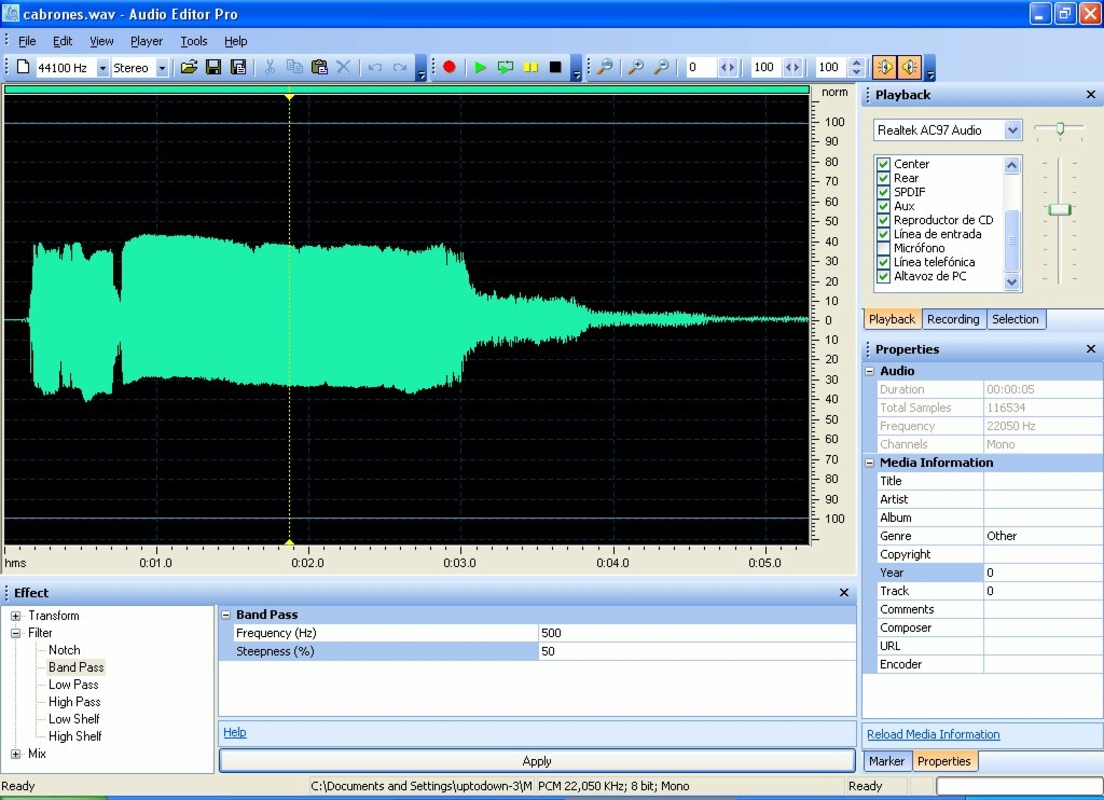 Audio Editor 2.70 for Windows Screenshot 3