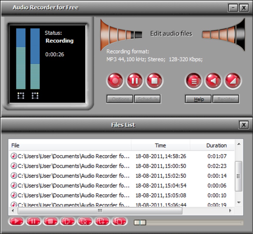 Audio Recorder for Free 12.9.8 for Windows Screenshot 1