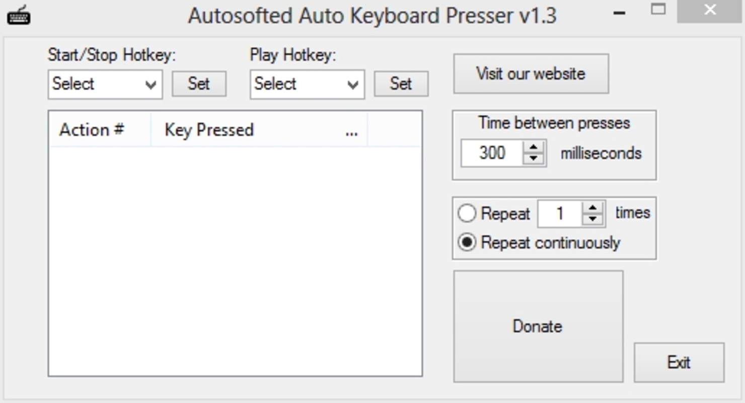 Auto Keyboard Presser 1.9 feature
