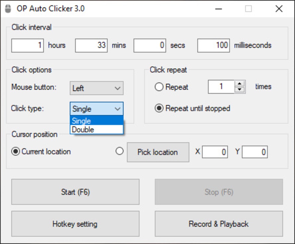 AutoClicker 3.0 for Windows Screenshot 2