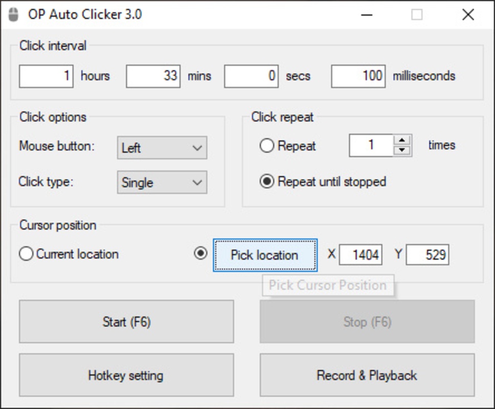 AutoClicker 3.0 for Windows Screenshot 4