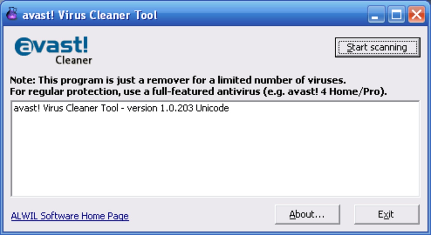 avast Virus Cleaner 1.0.211 for Windows Screenshot 1
