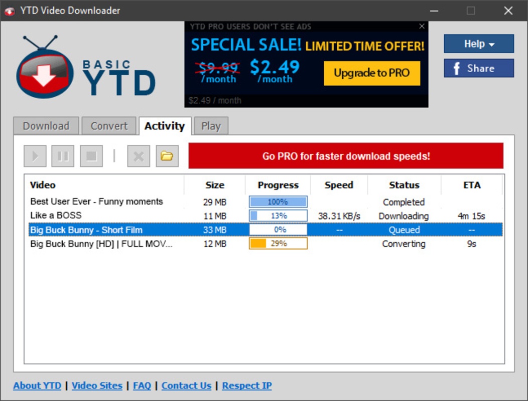 YTD Video Downloader 7.6.2.1 for Windows Screenshot 1