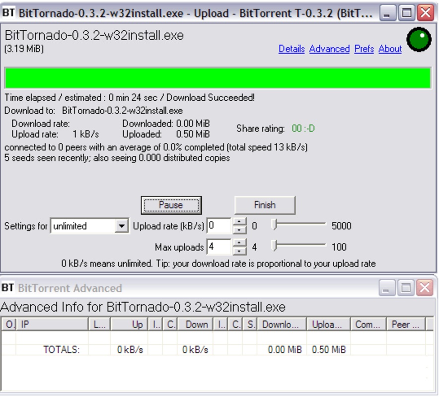 BitTornado 0.3.18 for Windows Screenshot 2