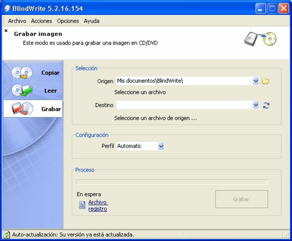 BlindWrite 7.0.0.0 for Windows Screenshot 1