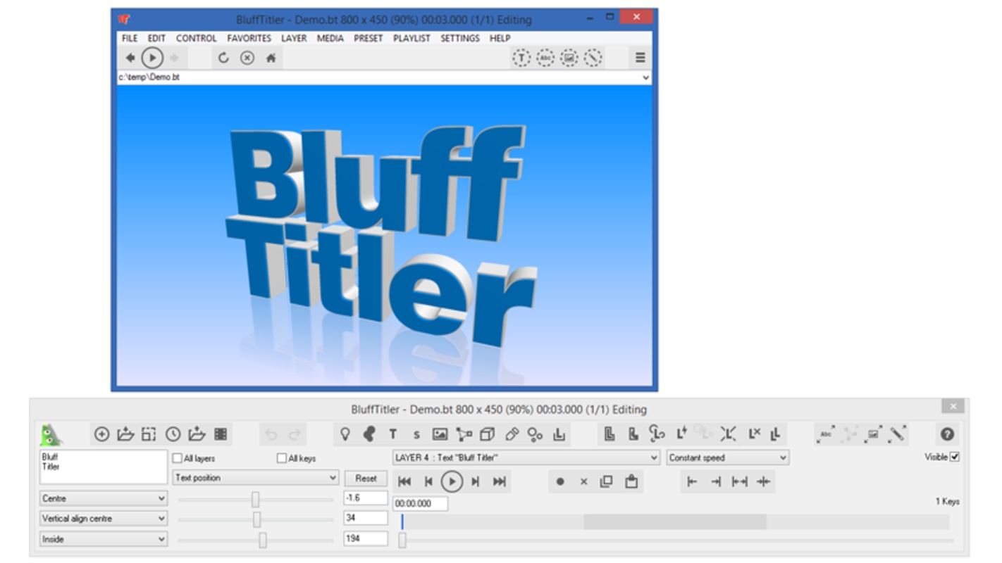 BluffTitler 16.1.0.2 for Windows Screenshot 1