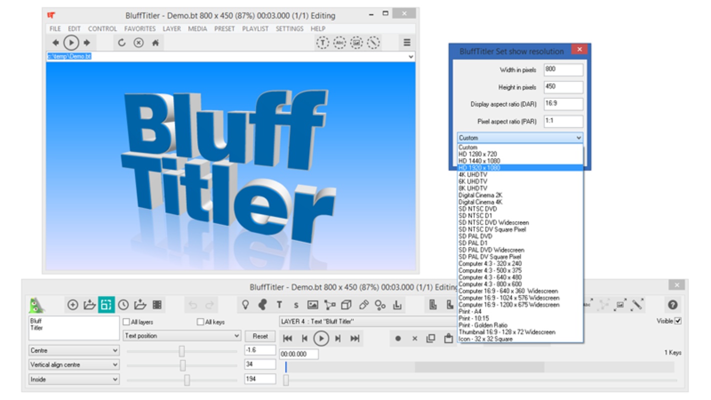 BluffTitler 16.1.0.2 for Windows Screenshot 3