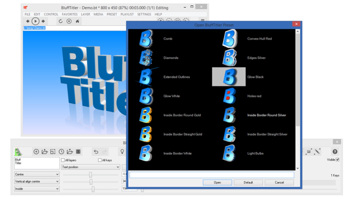 BluffTitler 16.1.0.2 for Windows Screenshot 4