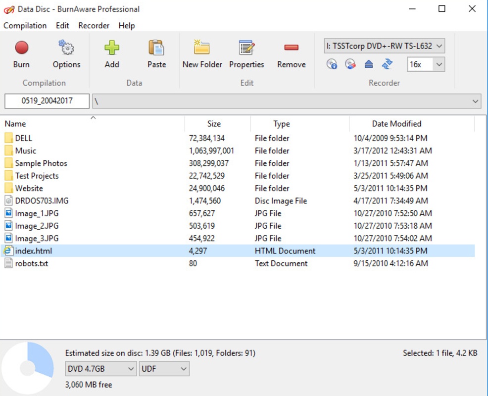 BurnAware Free 16.5 for Windows Screenshot 1