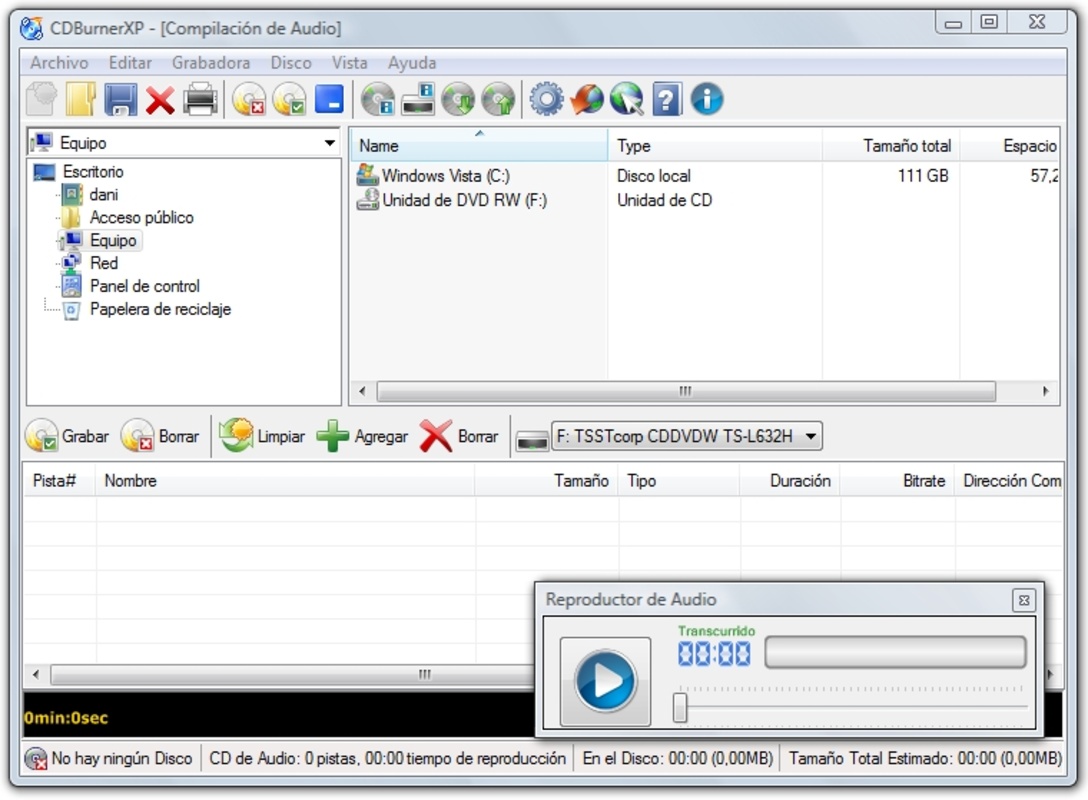 CDBurnerXP Portable 4.5.8.7128 for Windows Screenshot 1