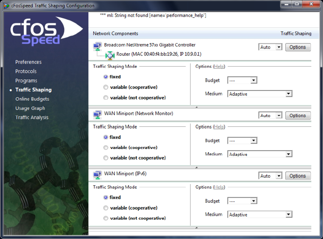 cFosSpeed 12.50 for Windows Screenshot 1