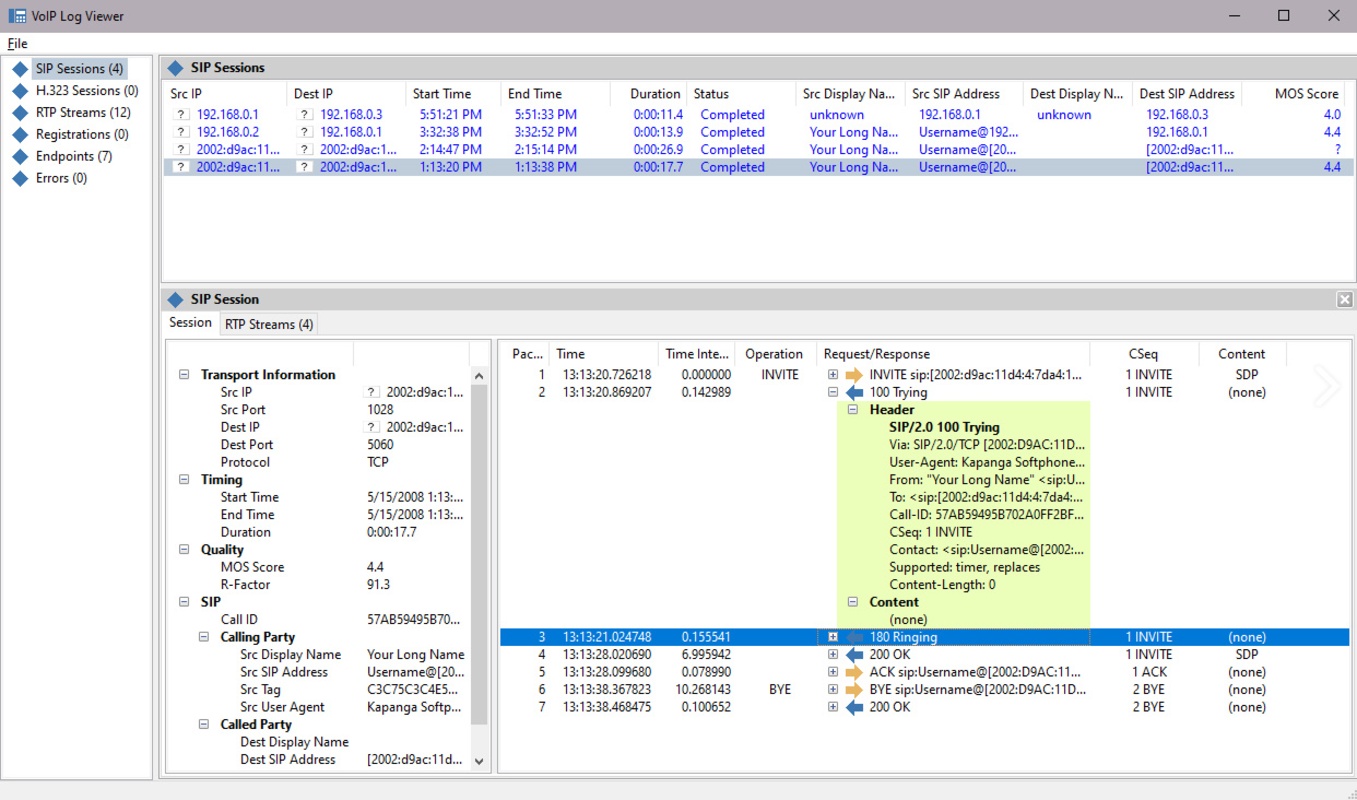CommView 7.3 Build 923 for Windows Screenshot 3