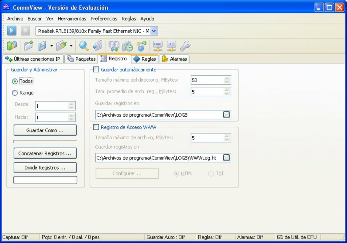 CommView 7.3 Build 923 for Windows Screenshot 7