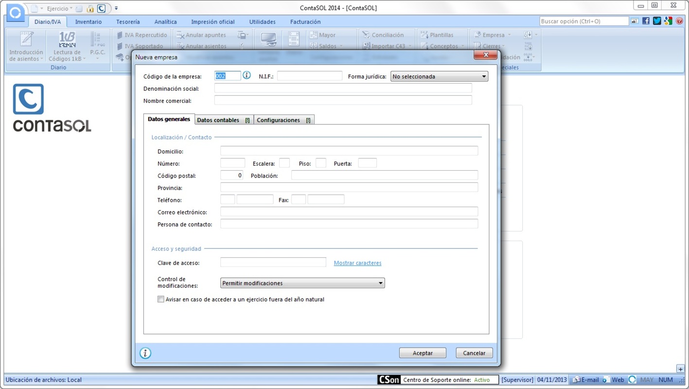 ContaSol 2021 for Windows Screenshot 1