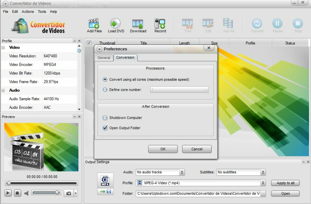 Video Converter 2.9 for Windows Screenshot 1