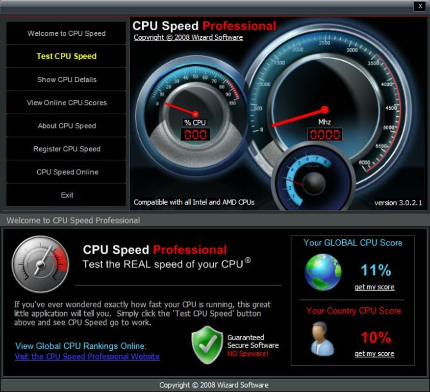 CPU Speed Professional 3.0.3.0 feature