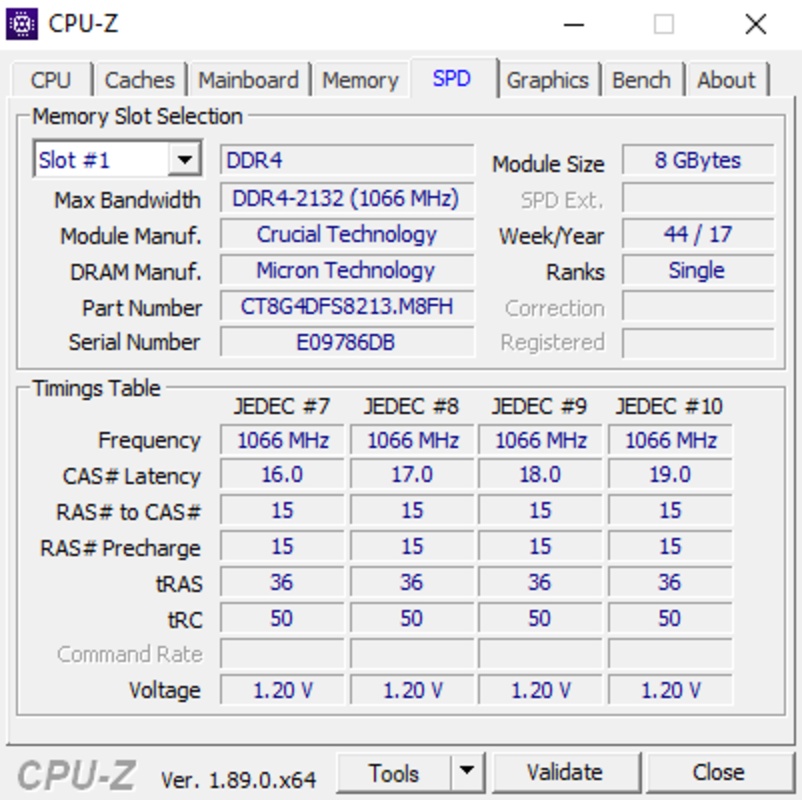 CPU-Z 2.05 for Windows Screenshot 5