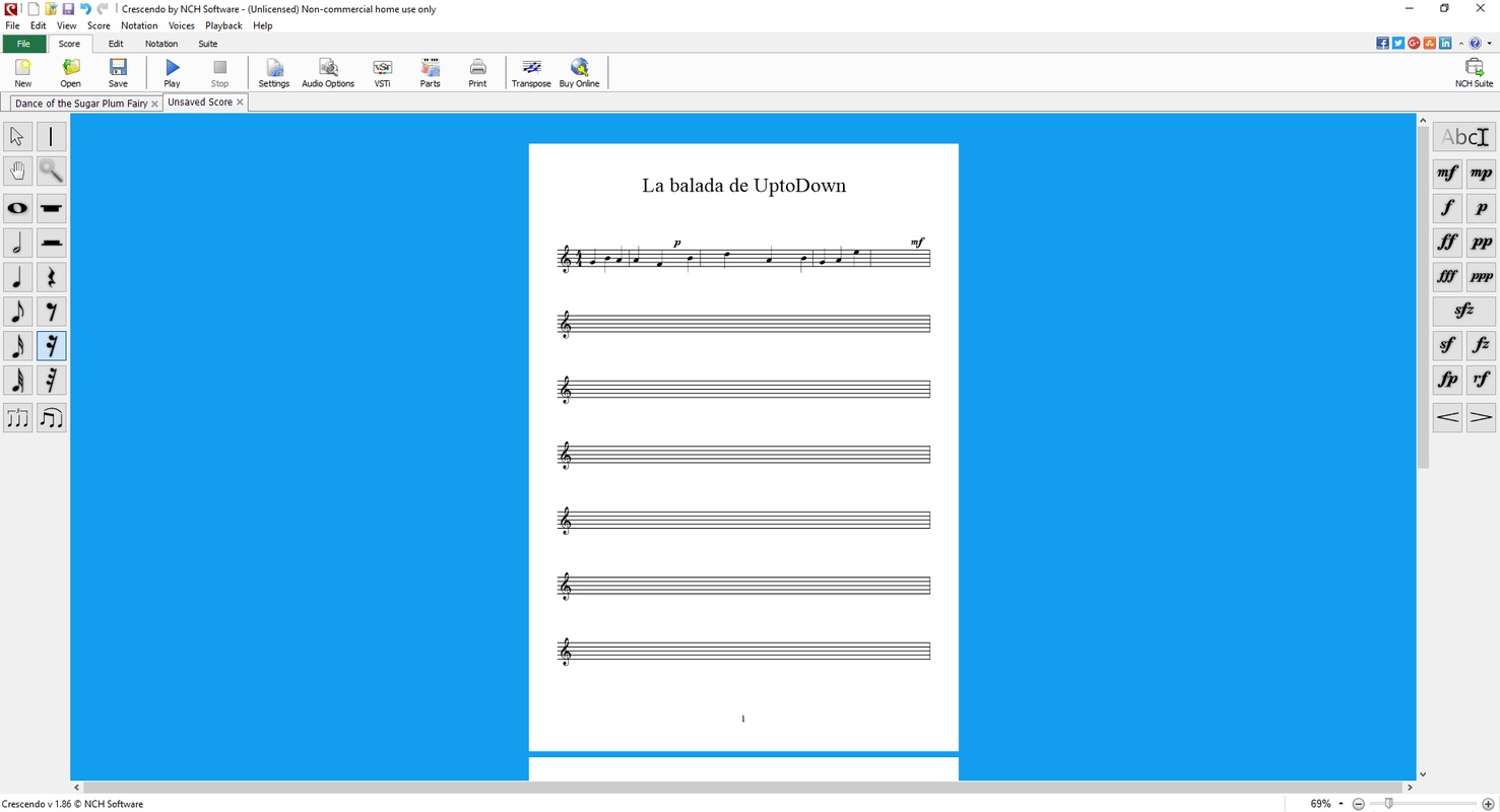 Crescendo Free Music Notation Editor 8.13 for Windows Screenshot 4