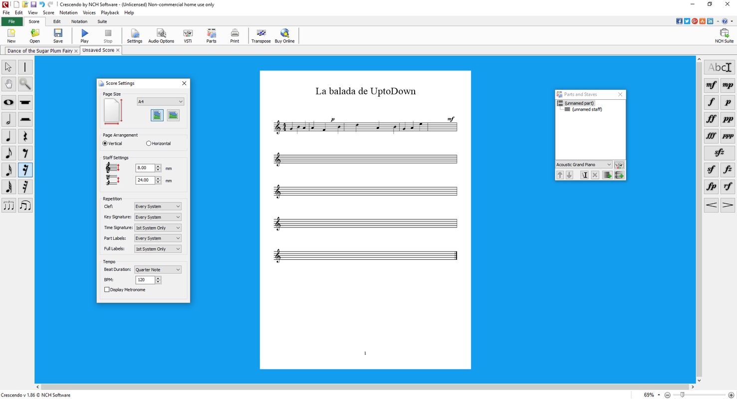 Crescendo Free Music Notation Editor 8.13 for Windows Screenshot 5