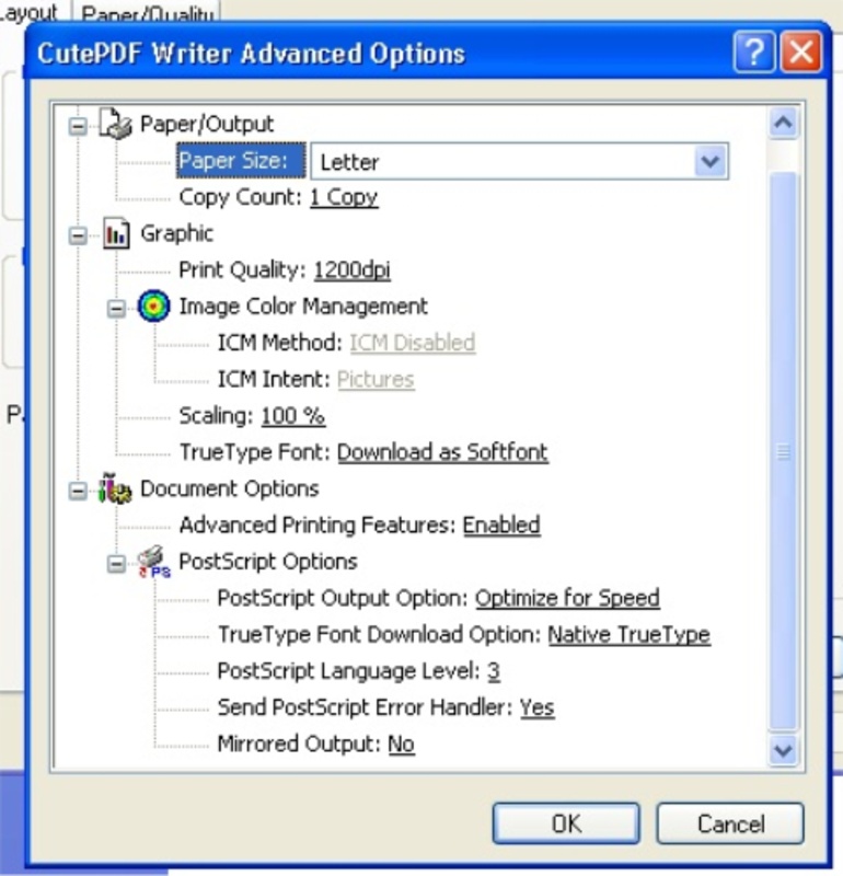 CutePDF Writer 4.0 for Windows Screenshot 1