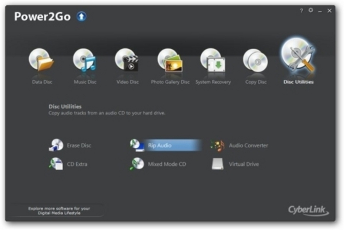 CyberLink Power2Go 10 for Windows Screenshot 2
