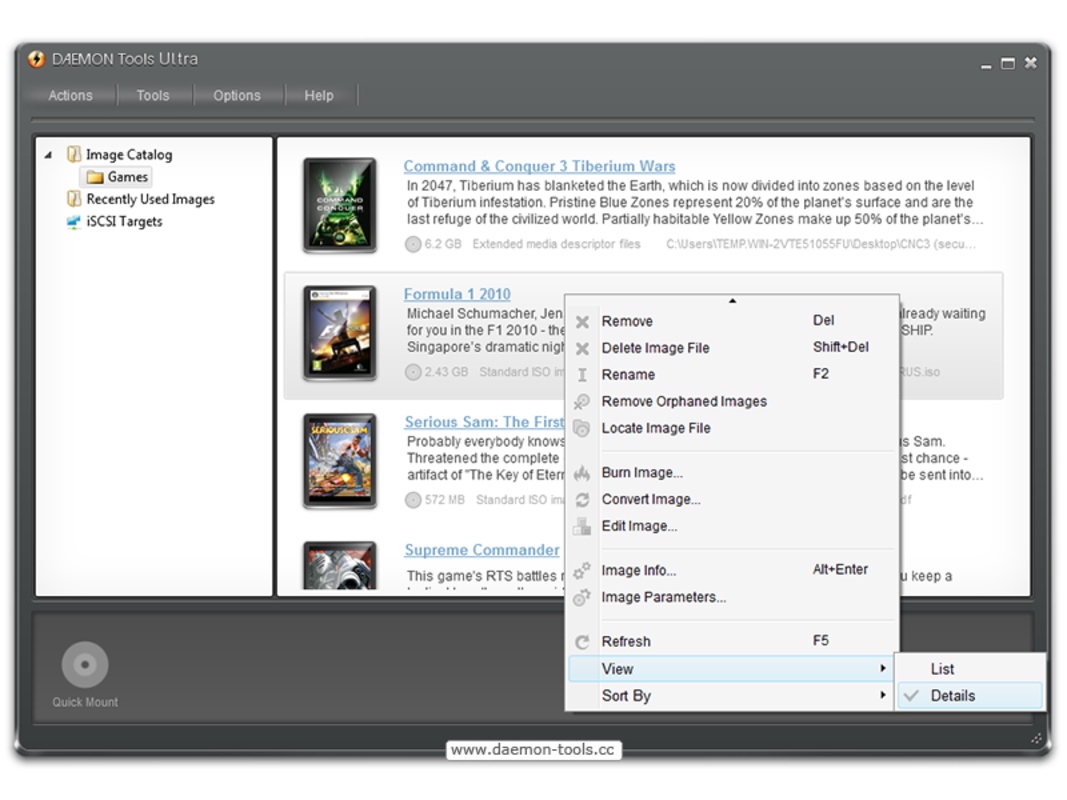 DAEMON Tools Ultra 6.2.0 feature