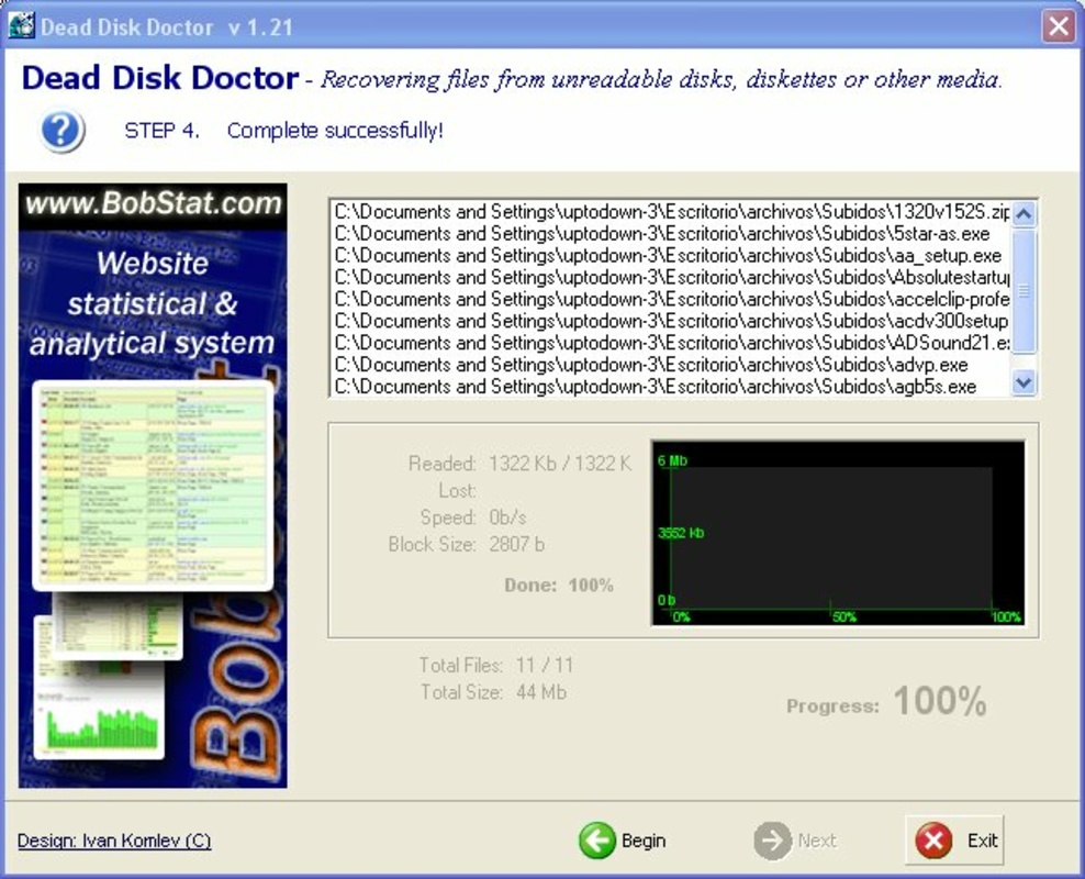 Dead Disk Doctor 1.32 for Windows Screenshot 1