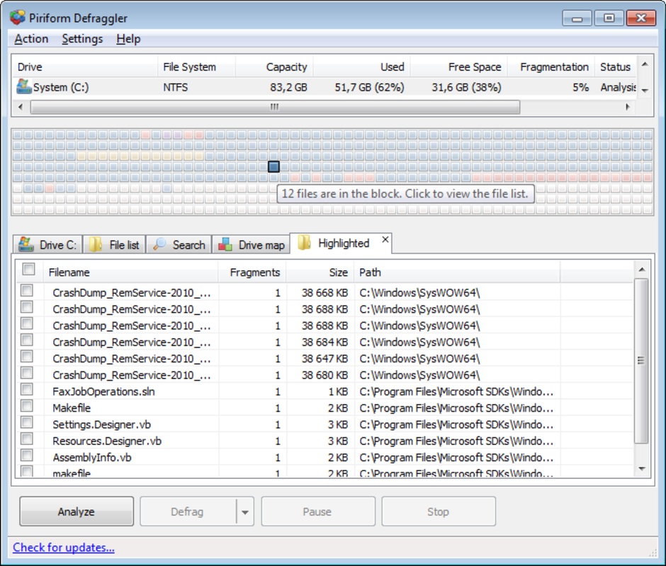 Defraggler 2.22.995 for Windows Screenshot 2