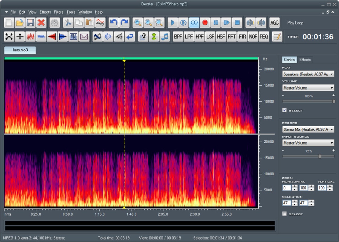 Dexster Audio Editor feature