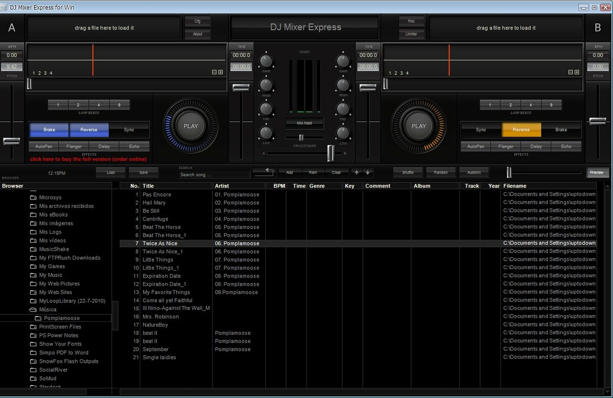 DJ Mixer Express 5.8.3 for Windows Screenshot 2
