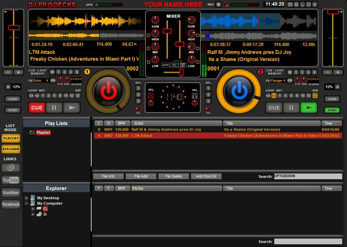 DJ ProDecks 2.0 for Windows Screenshot 1