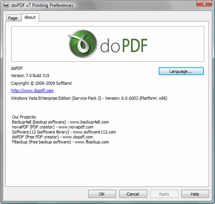 doPDF 11.8.384 for Windows Screenshot 2