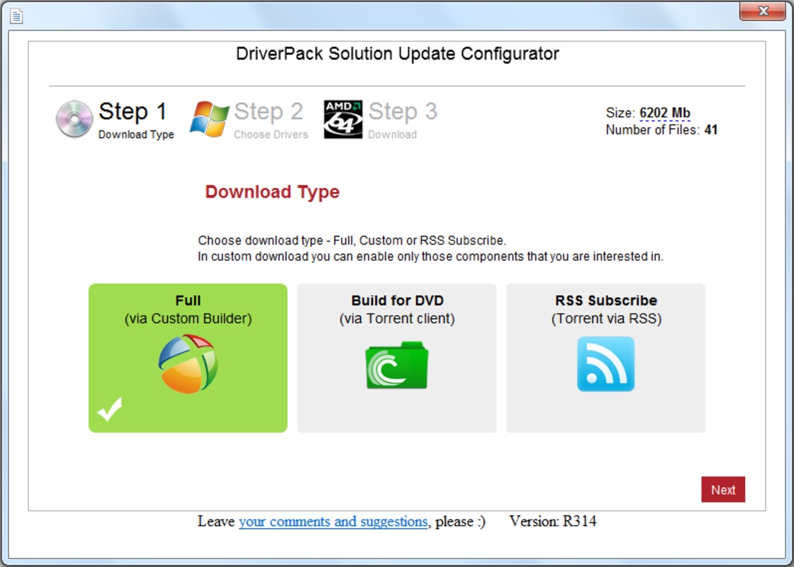DrivePack Solution 1.09 for Windows Screenshot 1