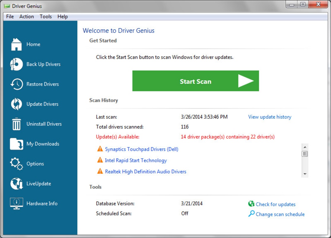Driver Genius Professional 22.0.0.160 for Windows Screenshot 1