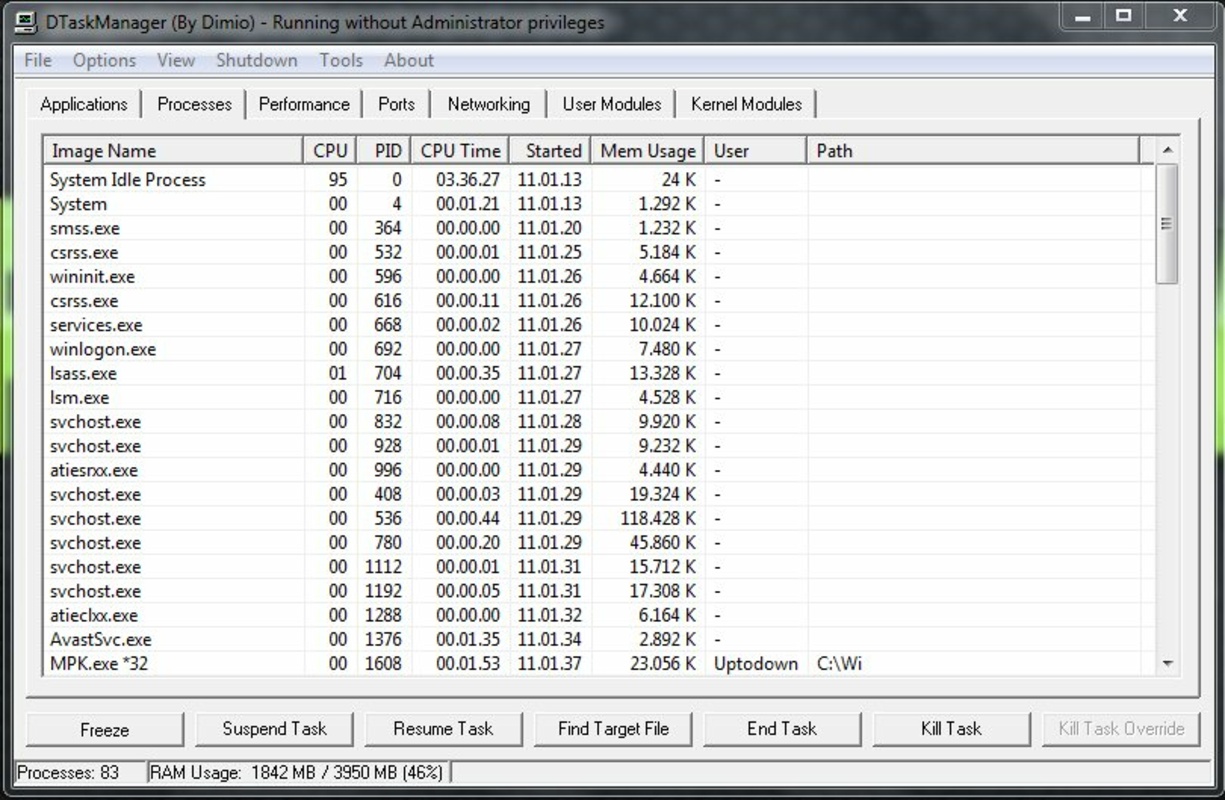 DTaskManager 1.57 for Windows Screenshot 5