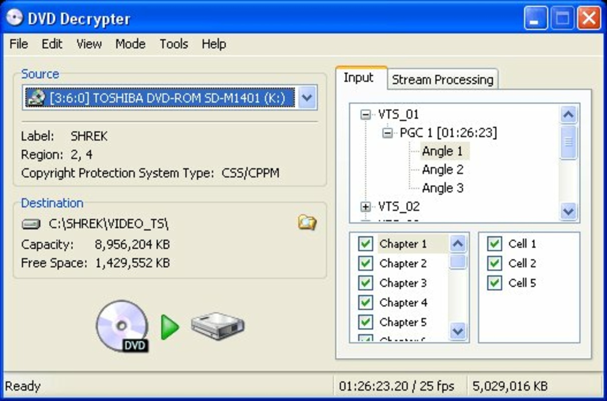 DVD Decrypter 3.5.4.0 for Windows Screenshot 2
