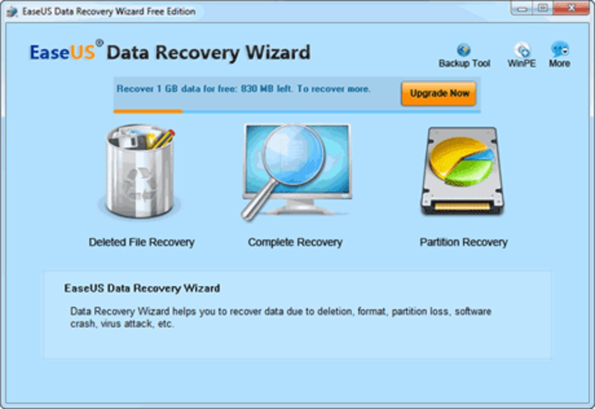 EaseUS Data Recovery Wizard Free 15.8.1 feature
