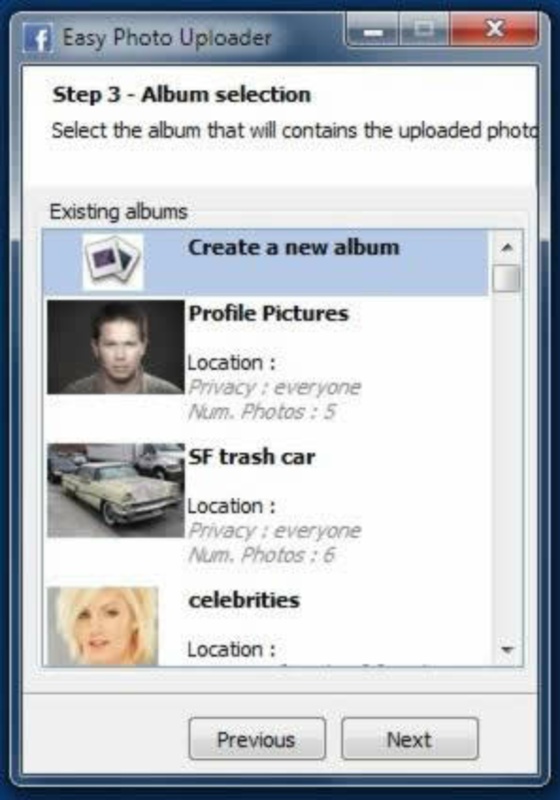 Easy Photo Uploader for Facebook 3.0.2.0 for Windows Screenshot 1
