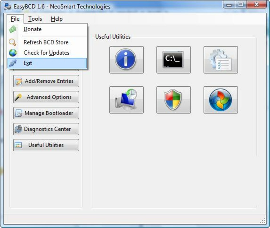 EasyBCD 2.4 for Windows Screenshot 1