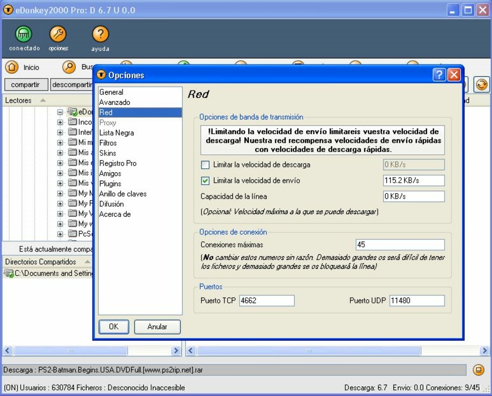 eDonkey 2000 GUI 1.4.6 feature
