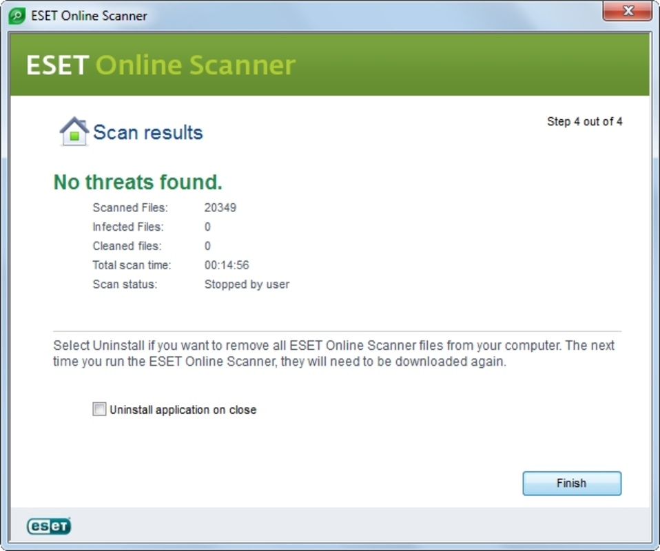 ESET Online Scanner 1.0 for Windows Screenshot 2