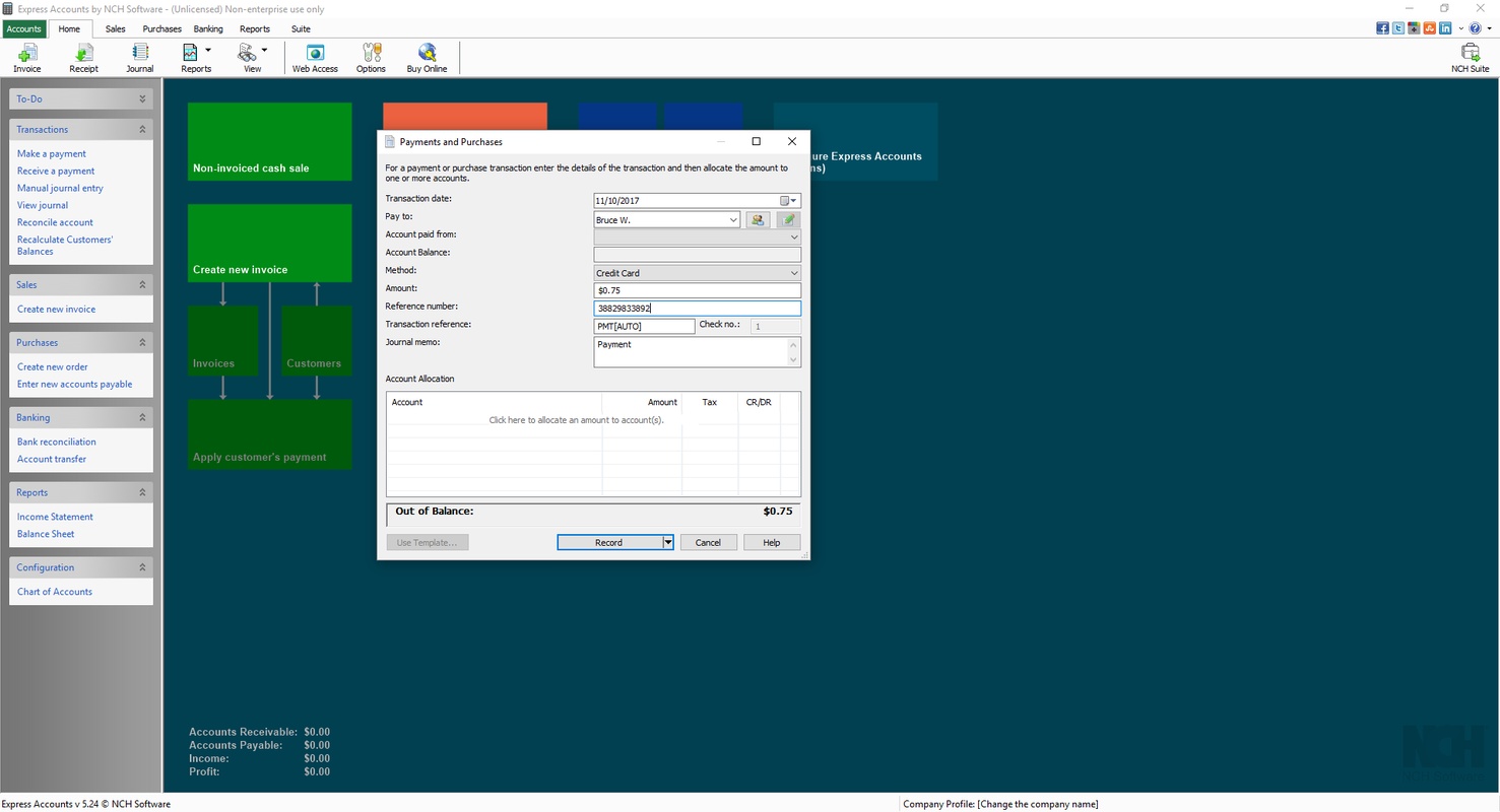 Express Accounts Free Accounting Software 10.00 for Windows Screenshot 6
