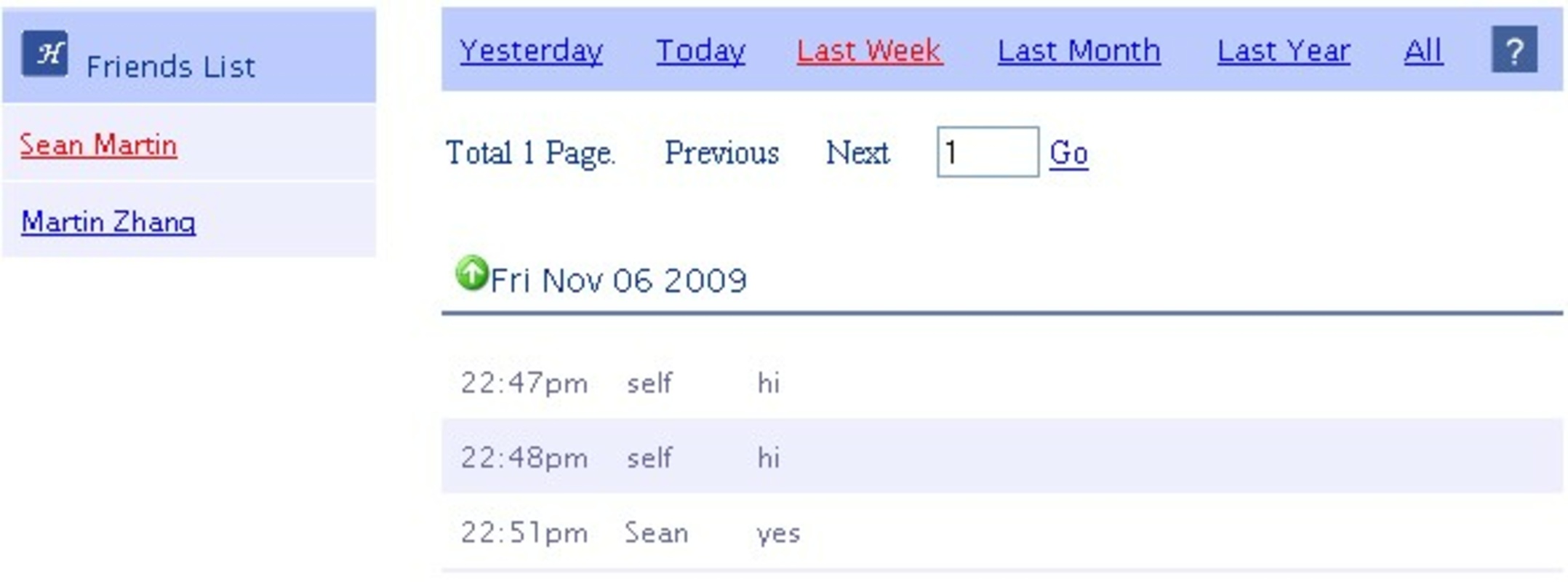 Facebook Chat History Manager 1.5 feature