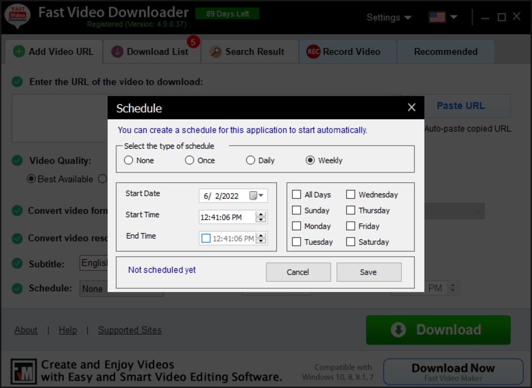 Fast Video Downloader 4.0.0.46 for Windows Screenshot 1