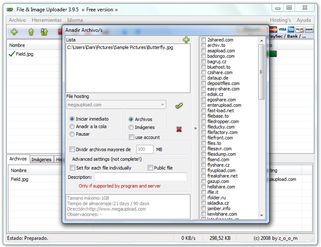 File & Image Uploader 6.2.5 for Windows Screenshot 3