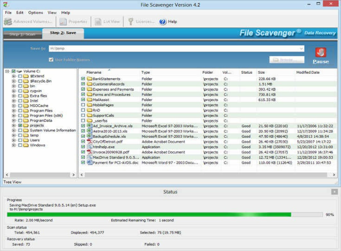 File Scavenger 4.3 for Windows Screenshot 1