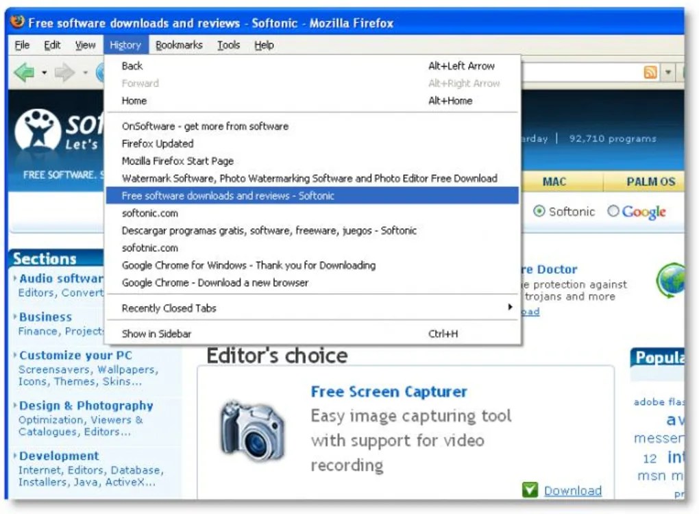 Firefox 2.0.0.20 for Windows Screenshot 4