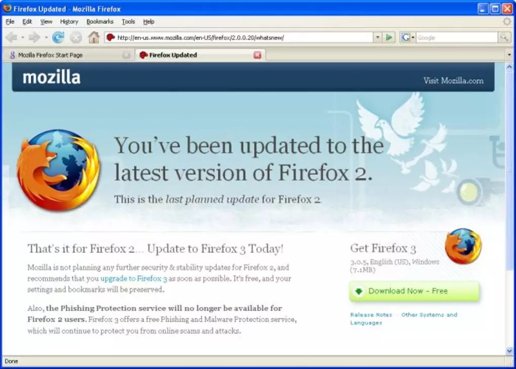 Firefox 2.0.0.20 for Windows Screenshot 5